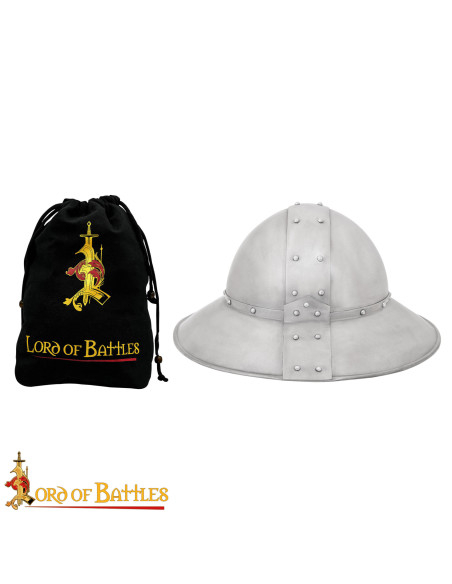 Elmo medievale Kettle con fodera in...