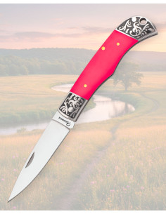 Coltello Albainox acrilico rosa lama inox 8 cm