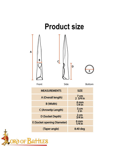 Punta di freccia in ferro battuto...