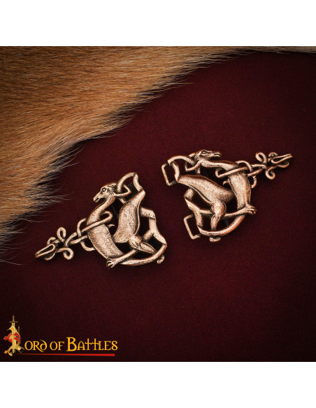 Chiusura per mantello celtico Cervi,...