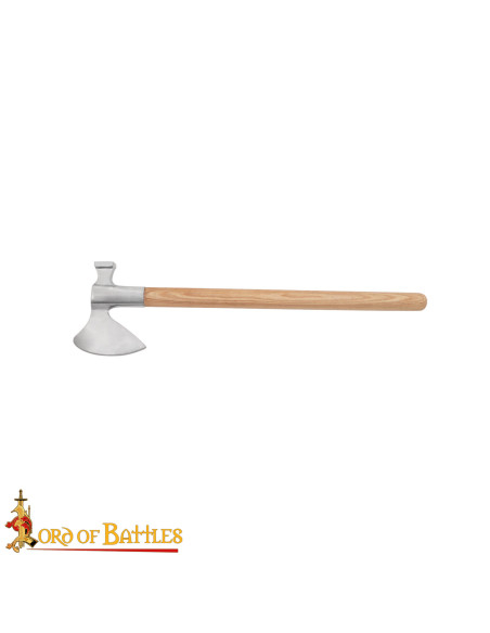 Ascia medievale in acciaio con testa...