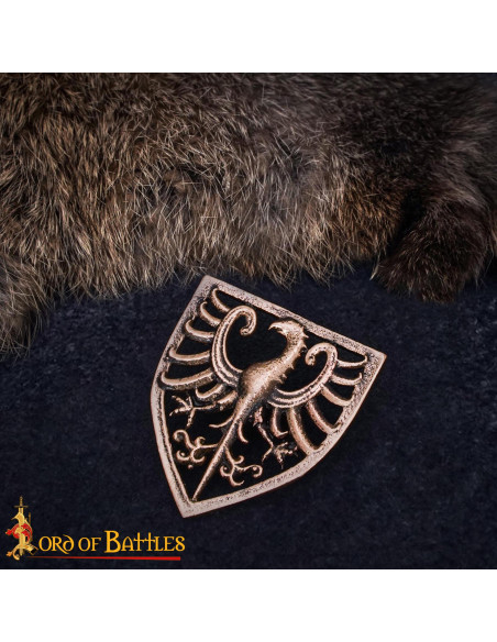 Adorno Aquila araldica in bronzo...