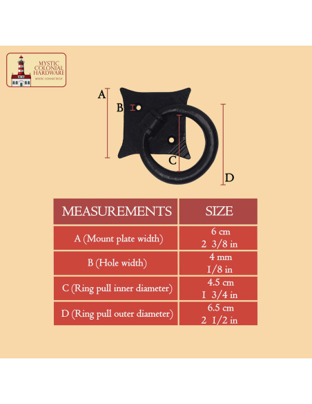 Maniglia medievale in ghisa per...