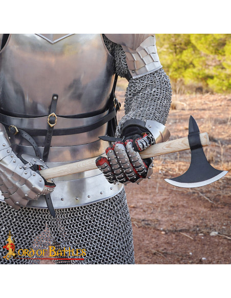 Ascia vichinga medievale in acciaio...