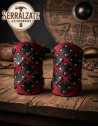 Bracciali in Pelle Rossa Brigandina per Avventuriero