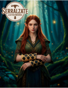 Bracciali da guerriero fantasy in cuoio naturale 2