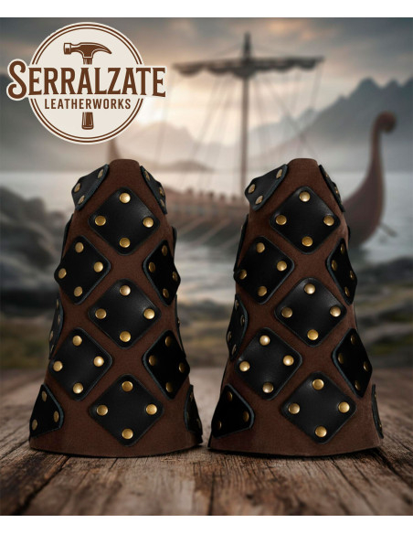 Bracciali Vikinghi in Pelle Marrone...