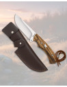 Coltello da caccia Albainox con placchetta Toro, con fondina