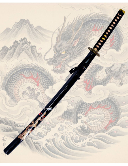 Katana Funzionale Acciaio 1045 Fodero...