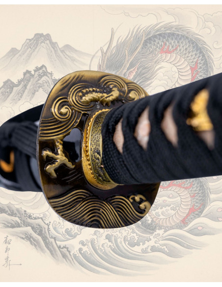 Katana Funzionale Acciaio 1045 Fodero...