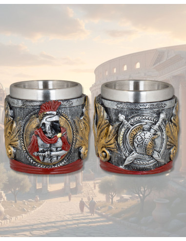 Bicchiere da shot in resina modello Romani (6 cm.)