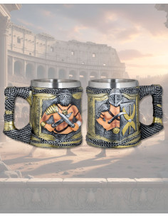 Tazza medievale in resina modello Gladiatore (12 cm.)