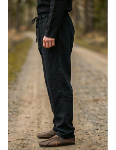 Pantaloni medievali modello Peter, colore nero 2