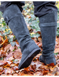 Stivali medievali con lacci modello Taras, colore nero 2