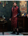 Gilet medieval in cotone modello Hemlock, color bordeaux