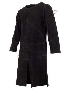 Tunika medievale in suede modello Arwin, colore nero
