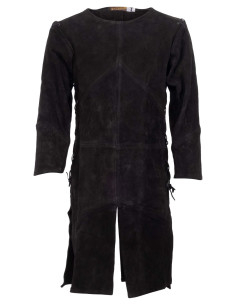 Tunika medievale in suede modello Arwin, colore nero 2