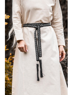 Cintura unisex modello Veigga nera con ricami