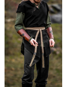 Cintura unisex modello Veigga beige con ricami