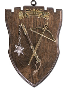 Panoplia di mazza e balestra