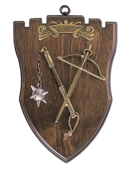 Panoplia di mazza e balestra