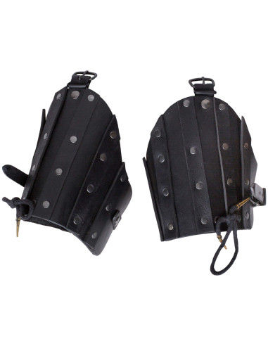 Protectori medievali per braccia modello Strigo, colore nero