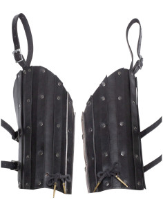 Protezioni medievali cosciali modello Strigo, colore nero