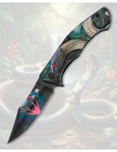 Coltello Albainox con serpenti 3D manico in ABS