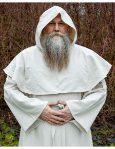 Abito da frate in cotone modello Adson, colore naturale