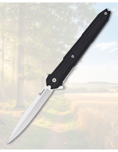 Coltello Albainox ABS nero, lama in acciaio inox da 9,5 cm