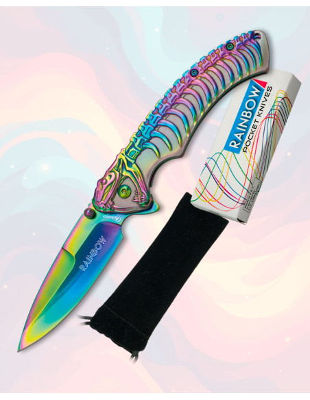 Coltello Rainbow scheletro serpente,...