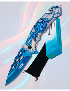 Coltello da soccorso Rainblue con fodero in velluto