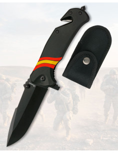 Coltello di soccorso Albainox bandiera Spagna, lama 8 cm.