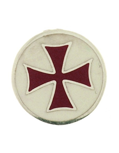 Massonico Rosso Cavalieri Templari Croce Distintivo Spilla Smaltata 