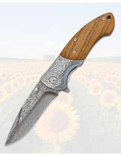 Coltello Albainox decorato laser 3D manico zebra