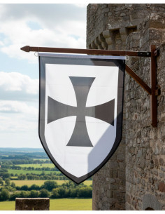 Stendardo medieval a punta con Croce Paté, 100 x 70