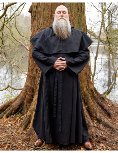 Costume da monaco in cotone modello Adson, colore nero