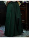 Gonna medieval in cotone modello Ursula, verde