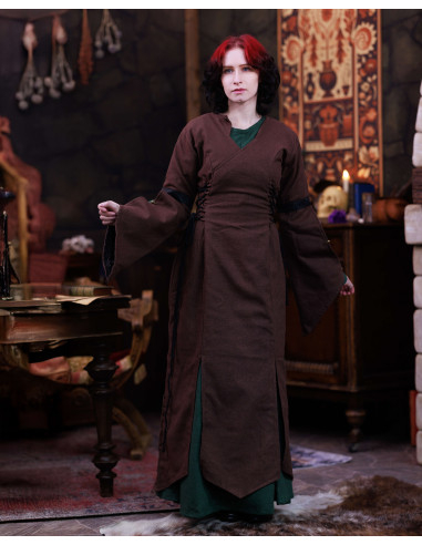 Abito medievale in cotone modello Antaris, colore marrone