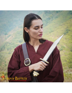 Coltello vichingo Seax con fodero in pelle 2