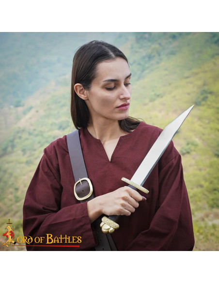 Coltello vichingo Seax con fodero in...