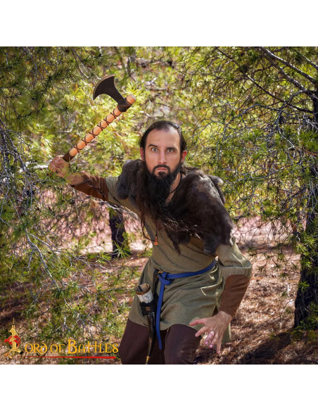 Ascia vichinga forgiata a mano con...