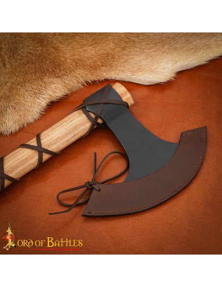 Ascia vichinga forgiata a mano con...