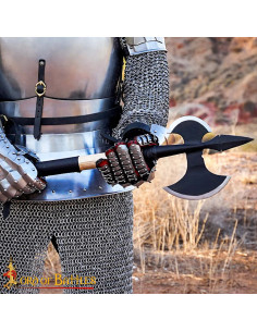 Ascia medieval in acciaio al carbonio modello Alabarda 2