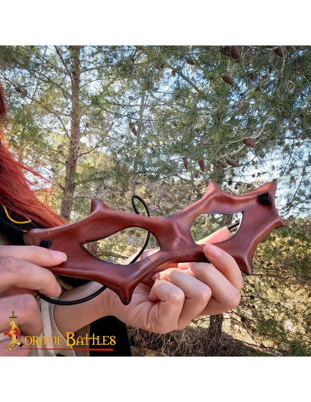 Maschera di pelle marrone per LARP