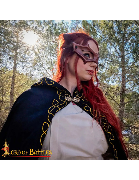 Maschera di pelle marrone per LARP