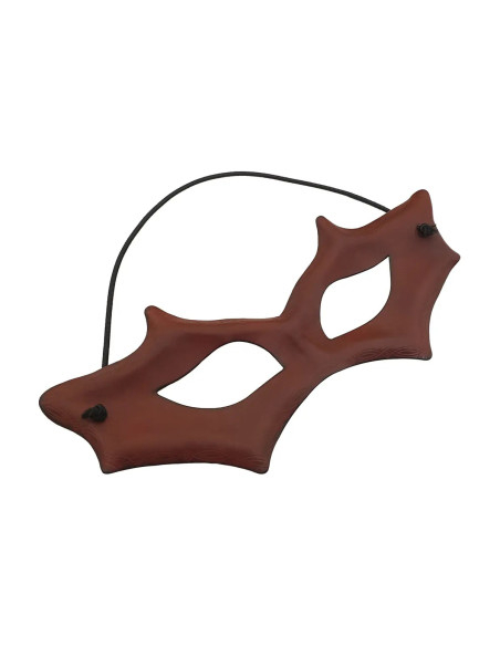 Maschera di pelle marrone per LARP