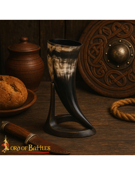 Corno vichingo naturale per bere con...