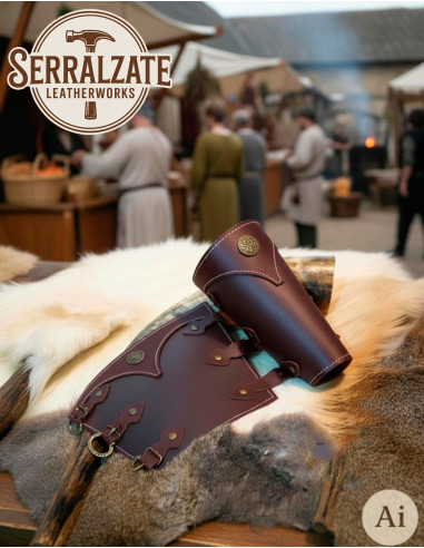 Bracciali storici in pelle marrone robusto