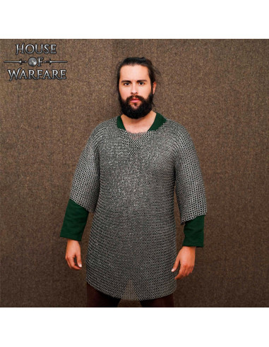 Cotta di maglia in acciaio dolce modello Haubergeon (8 mm.)